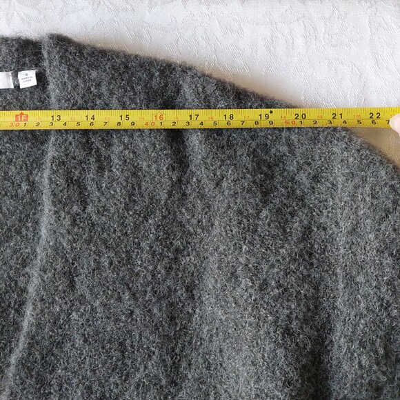 Uniqlo Women's Cardigan Grey Small Alpaca Wool Knitted Button Front Jumper, Sz S - Picture 6 of 9